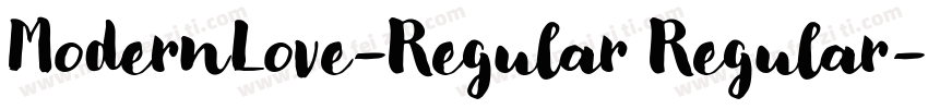 ModernLove-Regular Regular字体转换